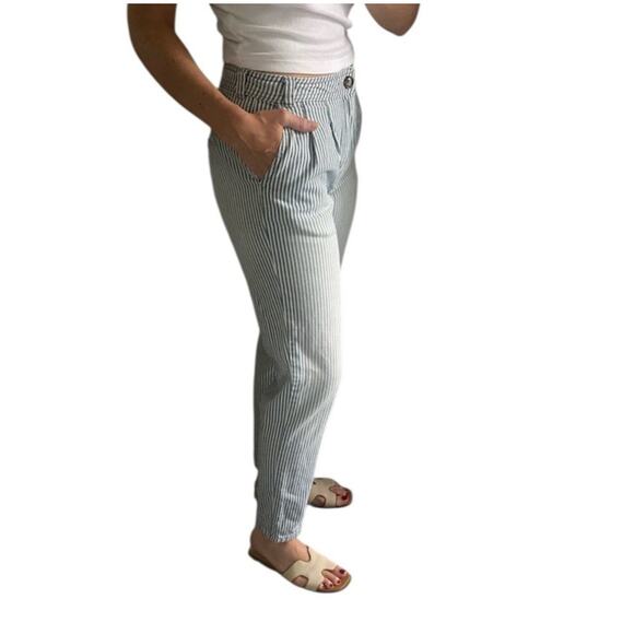 Free People We The Free Pants Size 24 Daydreamer Cotton Railroad Striped Casual - Picture 4 of 14